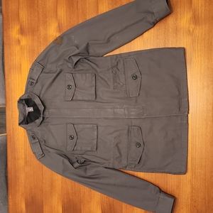Eddie Bauer Grey Canvas Jacket size Small
